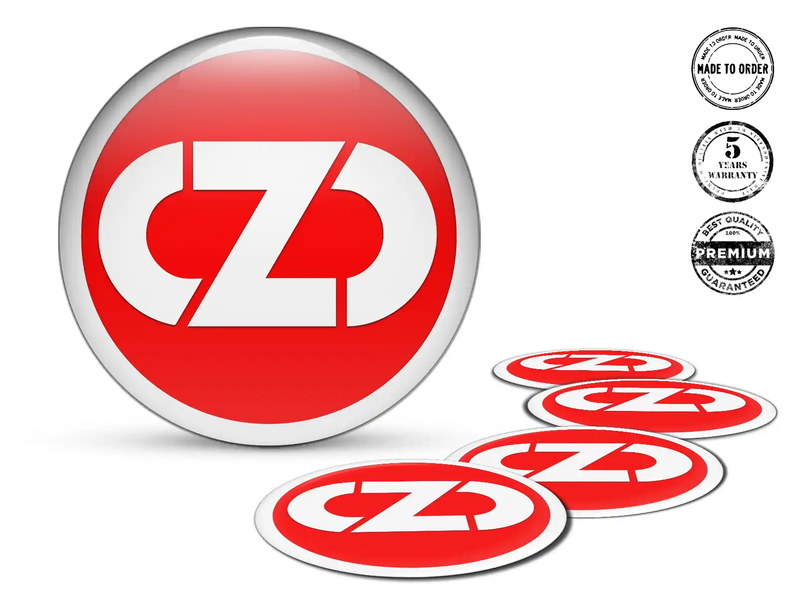 OZ Autocollants Bombés Personnalisés Étiquettes Premium